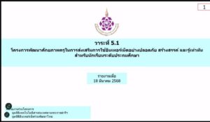 เมื่อวันที่ 18 มีนาคม 2568 สมเด็จพระกนิษฐาธิราชเจ้า กรมสมเด็จพระเทพรัตนราชสุดา ฯ สยามบรมราชกุมารี พระราชทานพระราชานุญาตให้คณะกรรมการมูลนิธิ เทคโนโลยีสารสนเทศตามพระราชดำริฯ เข้าเฝ้าทูลละอองพระบาทถวายรายงานผลการดำเนินงานปี 2567 และแผนดำเนินงานปี 2568